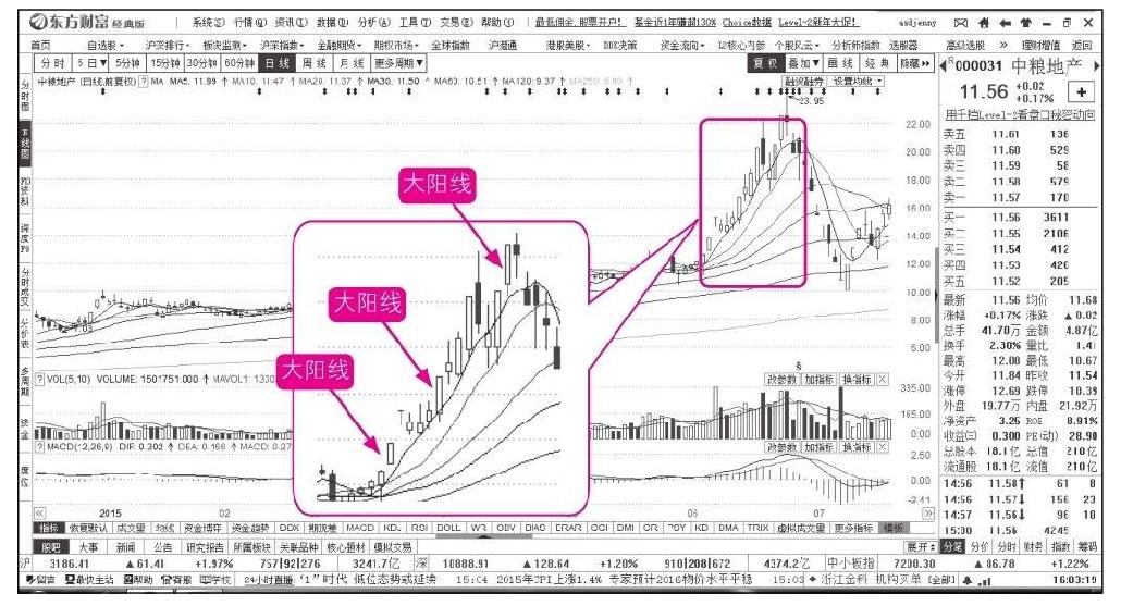 15.1 正确评价大阳线的股价走势