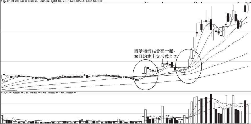 8.3 四线黏合一线金叉