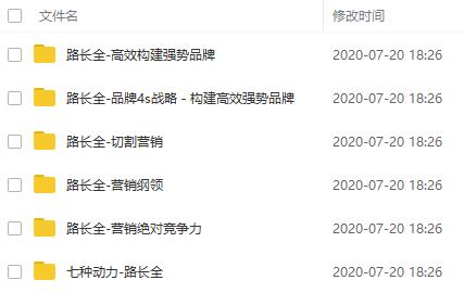《路长全营销》讲座合集百度云网盘下载（6门课程）[RM/2.85GB]