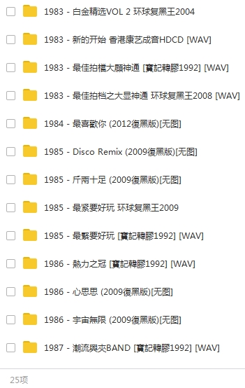 许冠杰51张专辑无损歌曲WAV合集打包百度云网盘下载