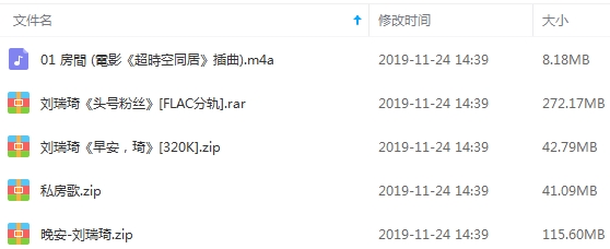 刘瑞琦5张专辑歌曲合集[APE/MP3/479.84MB]百度云网盘下载