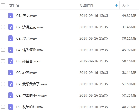 张洪量11张专辑无损WAV歌曲合集打包百度云网盘下载