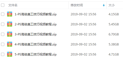 淘宝美工PhotoShop进阶高级教程视频61.28GB合集百度云网盘下载