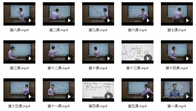 美国奥数队总教练罗博深《代数与无穷数的计算15节》(中学阶段)[MP4/1.99GB]百度云网盘下载