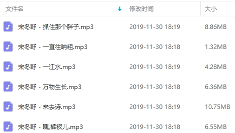 宋冬野2张专辑+各版本单曲61首[FLAC/MP3/918.33MB]百度云网盘下载