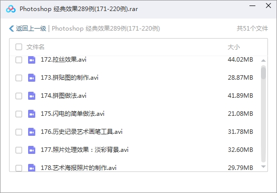 Photoshop最全经典效果289例详细操作视频教程[AVI/7.42GB]百度云网盘下载