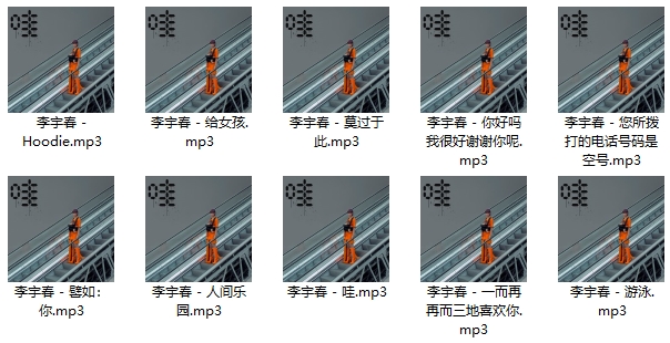 李宇春2019年新专辑《哇》10首歌曲[MP3/88.03MB]百度云网盘下载