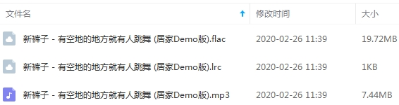 新裤子乐队单曲《有空地的地方就有人跳舞 (居家Demo版)》[FLAC/MP3/27.16MB]百度云网盘下载