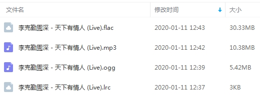 李克勤&周深单曲《天下有情人(Live)》[FLAC/MP3/46.13MB]百度云网盘下载