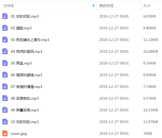 麦浚龙&谢安琪专辑《the album and the rest of it》10首歌曲[MP3/96.57MB]百度云网盘下载