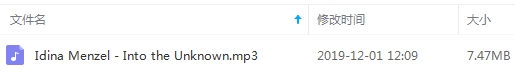 Idina Menzel&AURORA单曲《Into the Unknown》(电影《冰雪奇缘2》主题曲)[MP3/7.47MB]百度云网盘下载