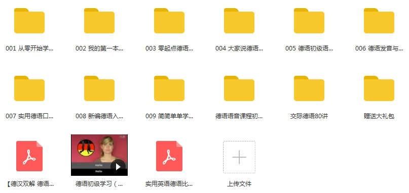 德语教程-德语零起点到精通系列课程音频+视频合集[MP4/MP3/3.91GB]百度云网盘下载