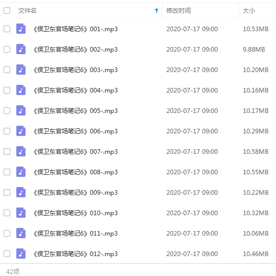 有声小说《侯卫东官场笔记》全九季音频合集[MP3/3.70GB]百度云网盘下载