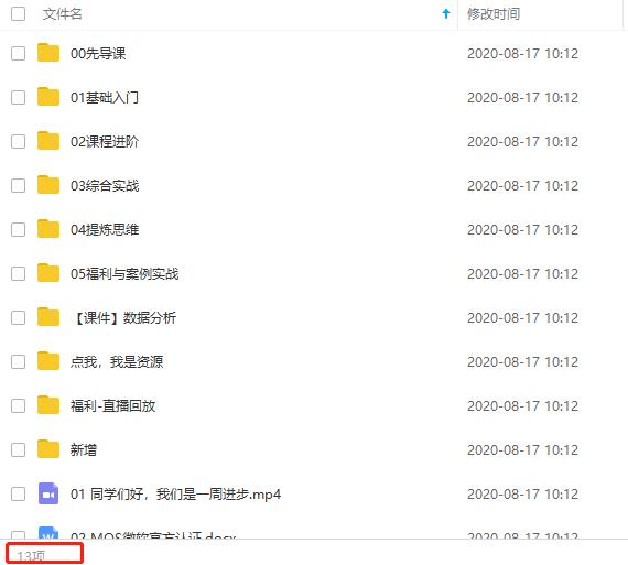 一周进步《数据分析&数据可视化核心大师训练营》视频课程合集百度云网盘下载(完整版/带课件)[MP4/DOC/9.72GB]