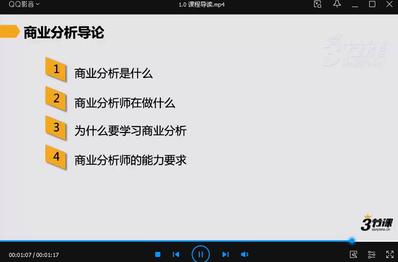 三节课徐尧《互联网商业分析师实战修炼》课程百度云网盘下载资源（送课件）[MP4/压缩包/1.33GB]