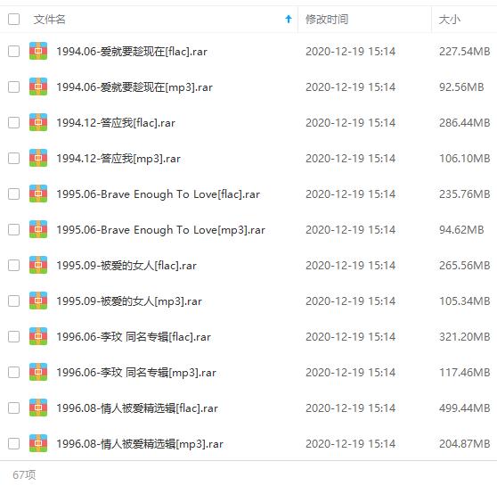 李玟(1994-2020)38张专辑歌曲合集[FLAC/MP3/15.86GB]百度云网盘下载