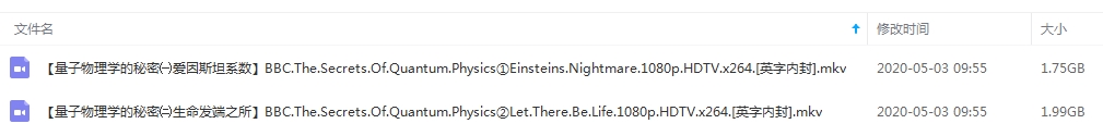 BBC纪录片《量子物理学的秘密》视频2集英语中字[MKV/3.74GB]百度云网盘下载