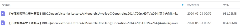BBC纪录片《书信解读英女王》视频2集英语中字[MKV/1.82GB]百度云网盘下载