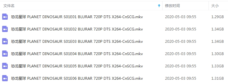 BBC纪录片《恐龙星球》视频6部合集英语中字[MKV/7.90GB]百度云网盘下载