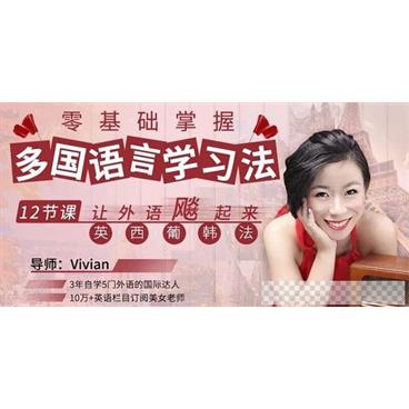 Vivian《零基础掌握多国语言学习法》让外语飚起来视频[MP4/1.24GB]百度云网盘下载