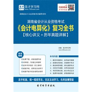 湖南省会计从业资格考试《会计电算化》复习全书【核心讲义＋历年真题详解】