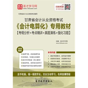 甘肃省会计从业资格考试《会计电算化》专用教材【考纲分析＋考点精讲＋真题演练＋强化习题】