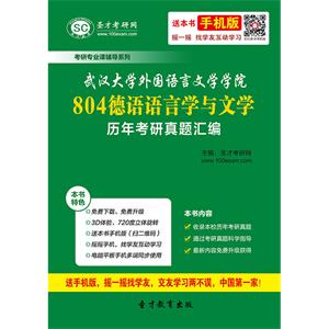 武汉大学外国语言文学学院804德语语言学与文学历年考研真题汇编